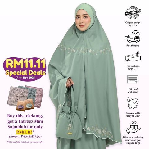 03_Telekung TCO Signature Camellia Moss Sage