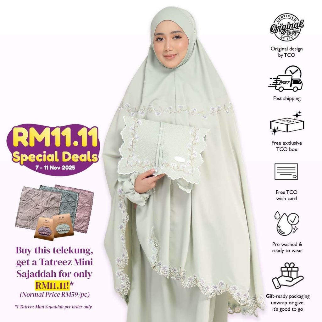 07_Telekung TCO Signature Pesona Pale Olive
