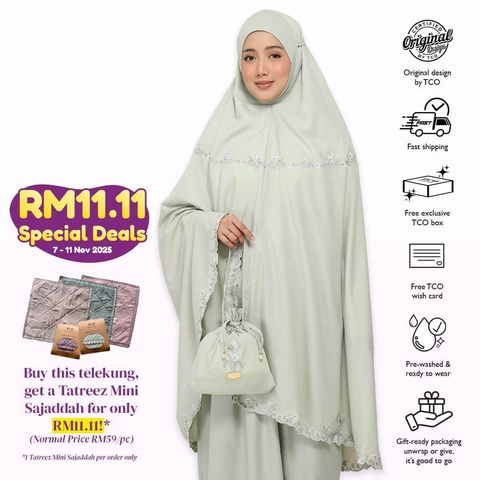 07_Telekung TCO Signature Tulip Pale Olive