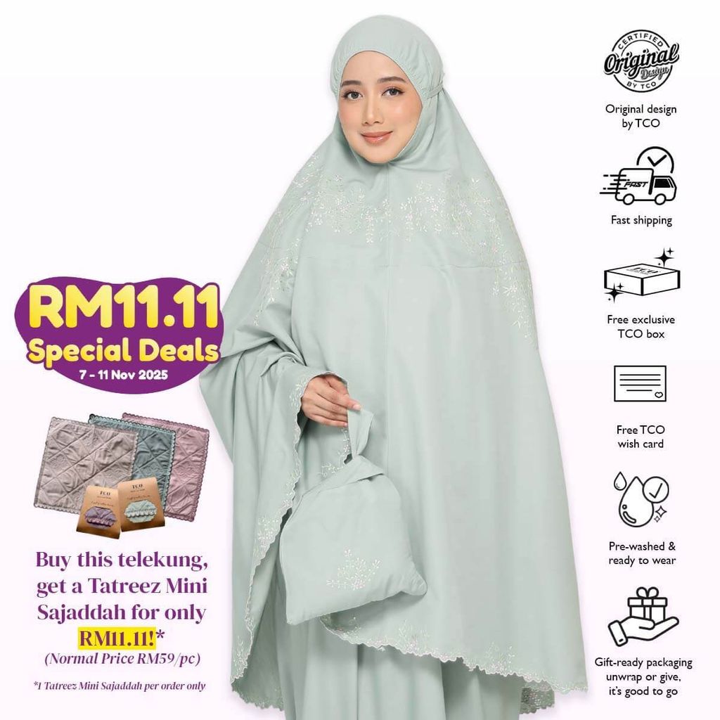 01_Telekung TCO Melor Dusty Green