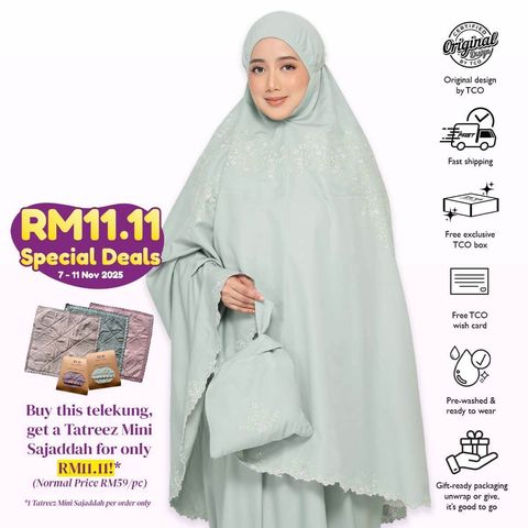 01_Telekung TCO Melor Dusty Green