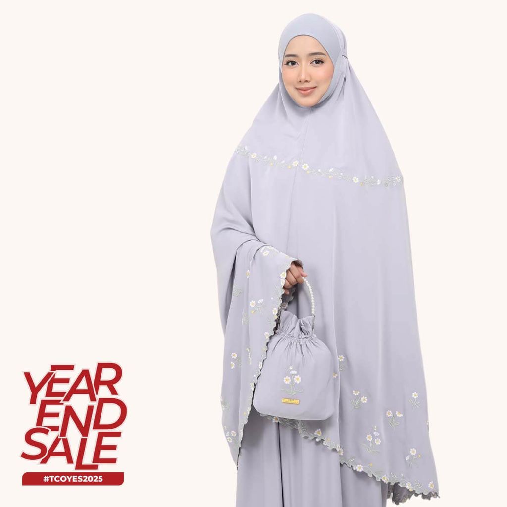 08_Telekung TCO Daisy Luxe Gray Lilac