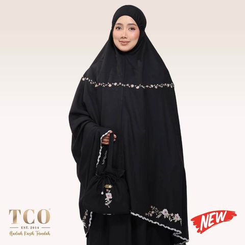 01_Telekung TCO Pearl Windra Classic Black New