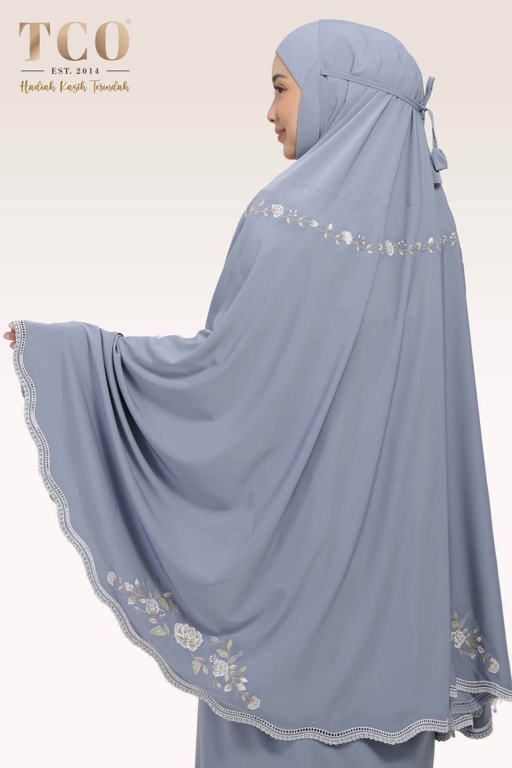 03_Telekung TCO Kameela Luxe Icy Gray