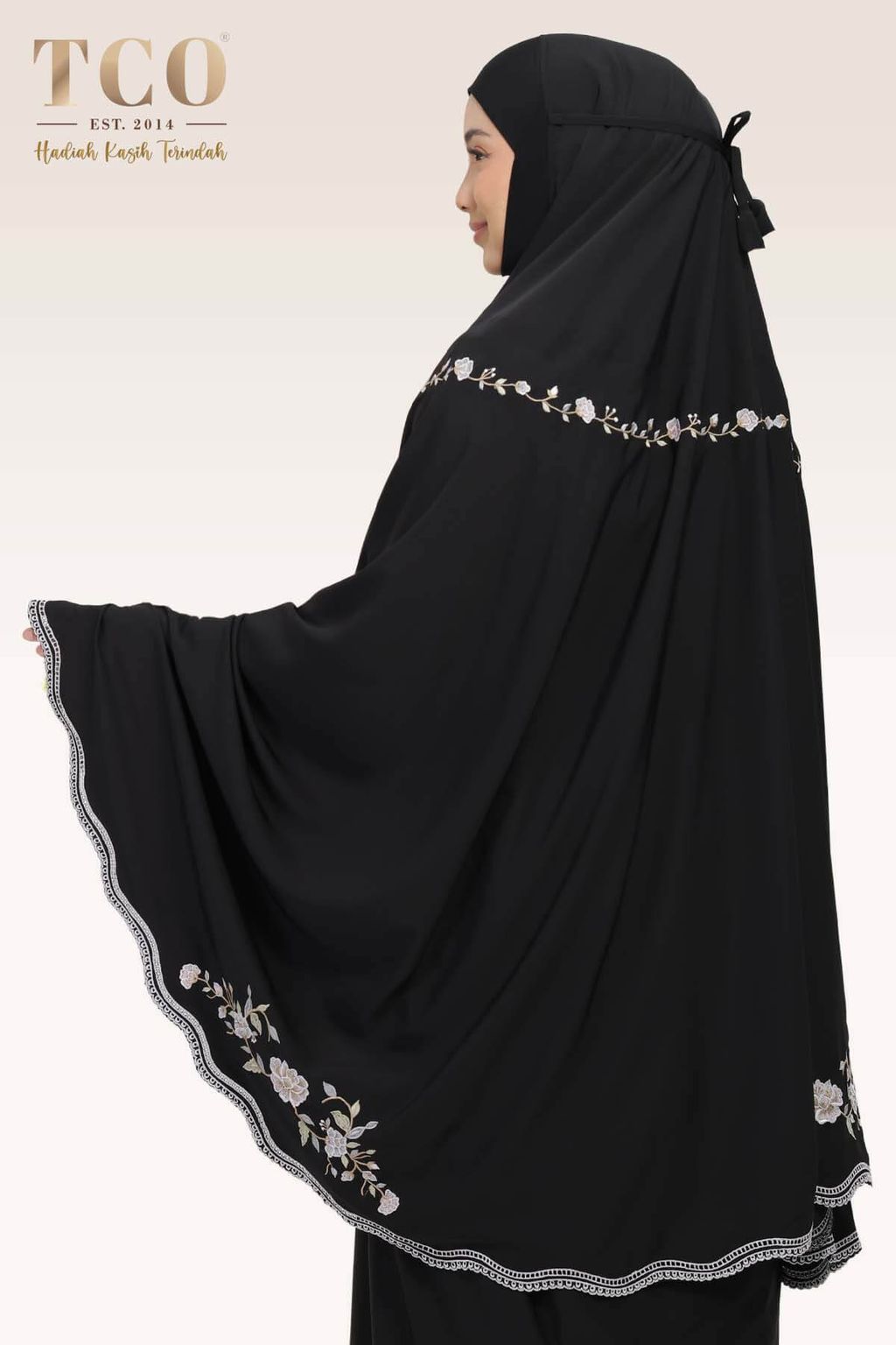 03_Telekung TCO Kameela Luxe Jet Black