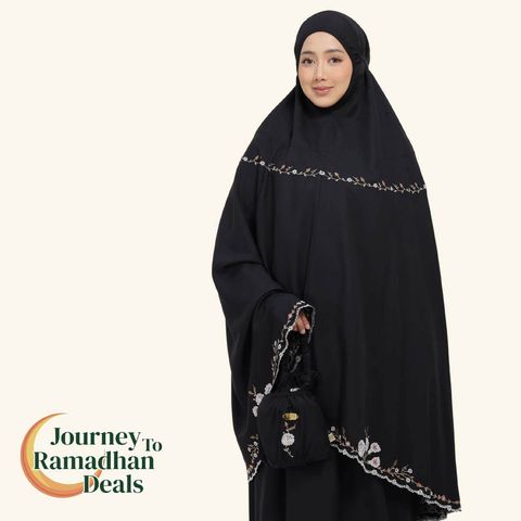 06_Telekung TCO Pearl Yasmine Classic Black