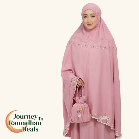 01_Telekung TCO Pearl Yasmine Pastel Rose