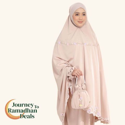 11_Telekung TCO Blossom Luxe Almondy Latte