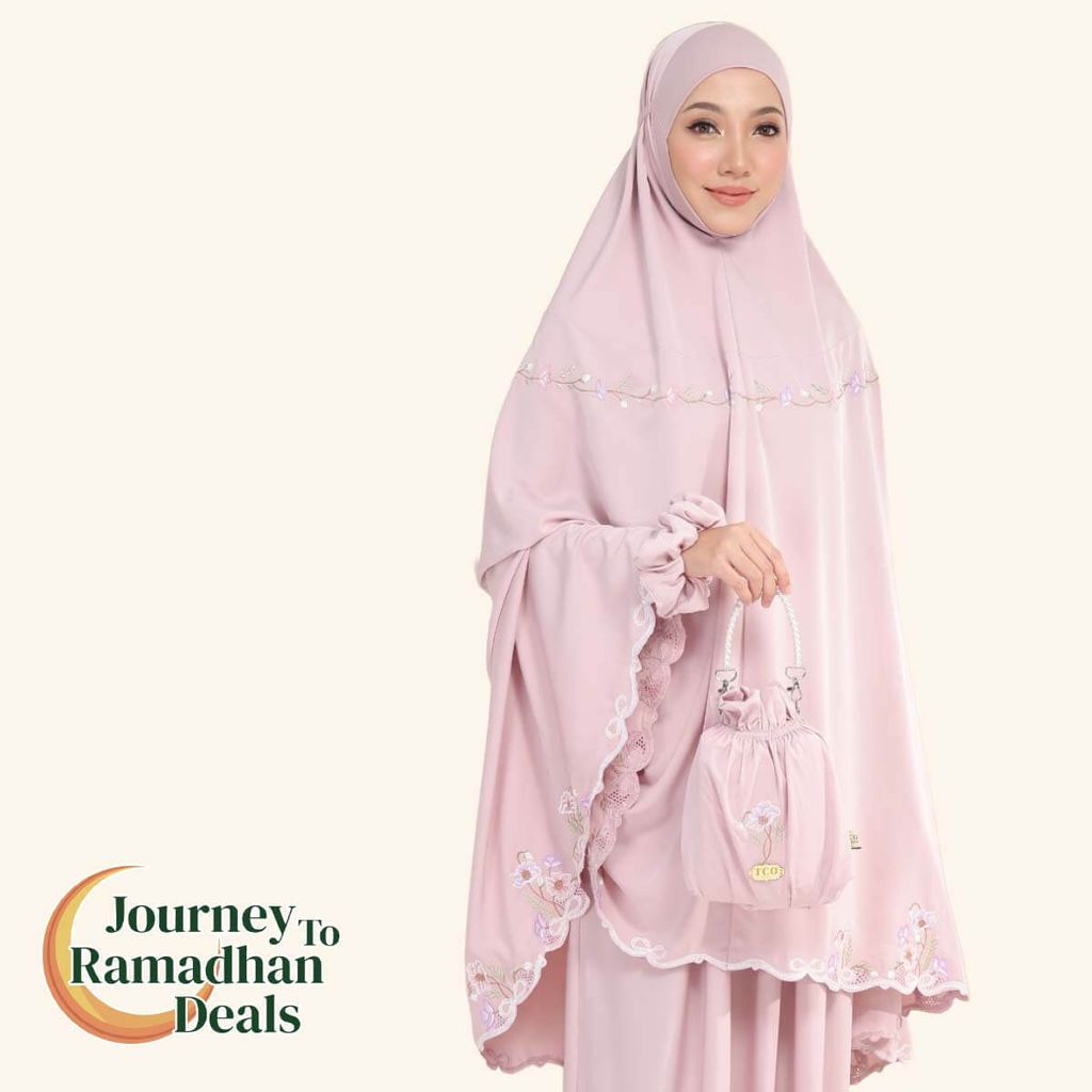 09_Telekung TCO Blossom Luxe Dusty Rose