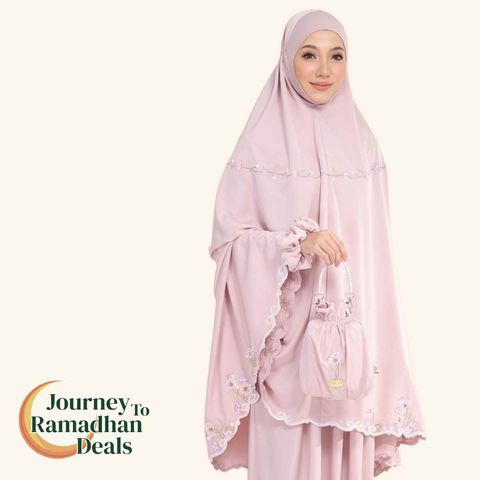 09_Telekung TCO Blossom Luxe Dusty Rose