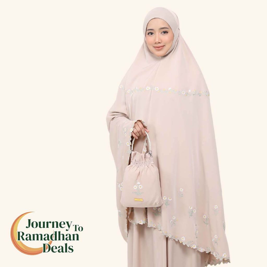 05_Telekung TCO Daisy Luxe Almondy Latte