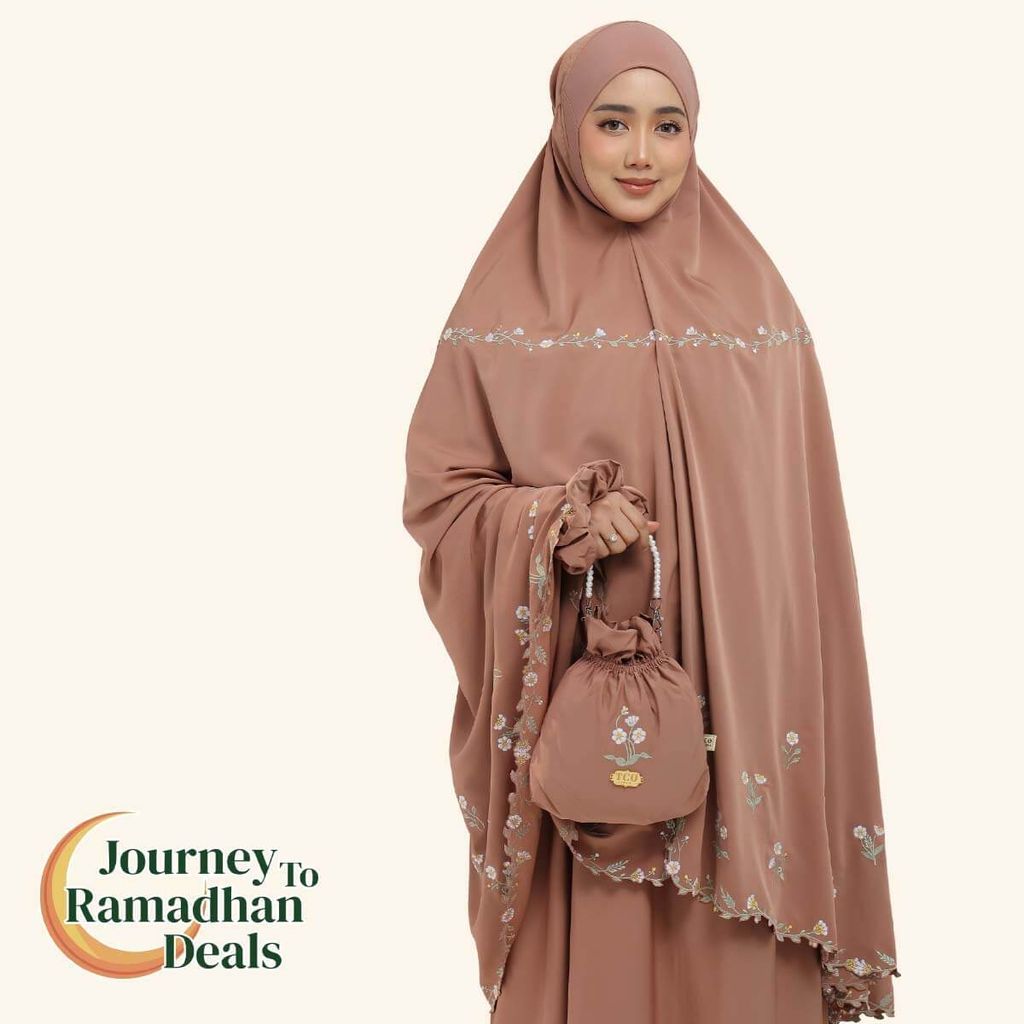 01_Telekung TCO Daisy Luxe Burnt Brick