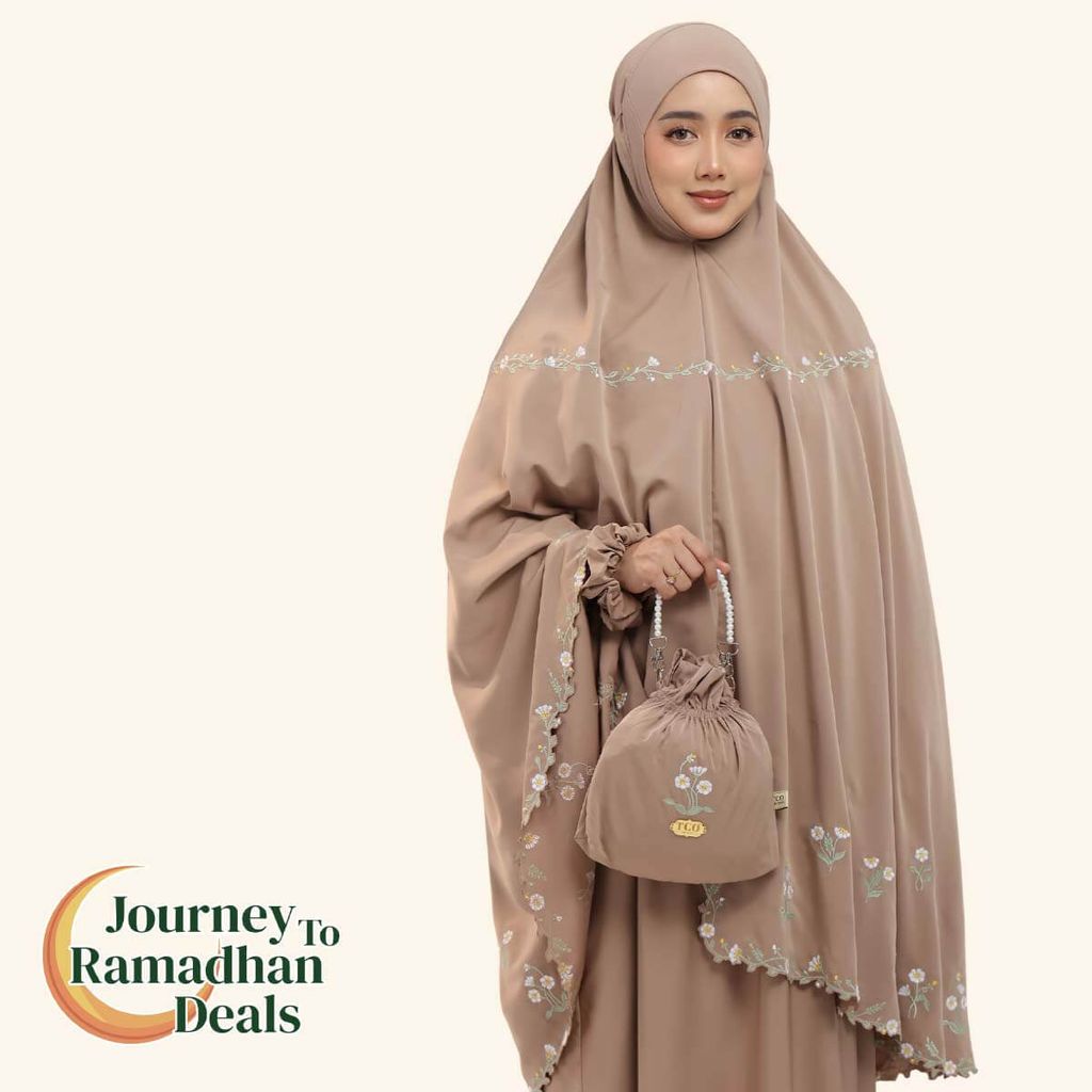 02_Telekung TCO Daisy Luxe Coco Mocha