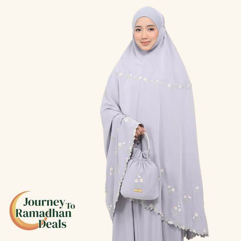 08_Telekung TCO Daisy Luxe Gray Lilac