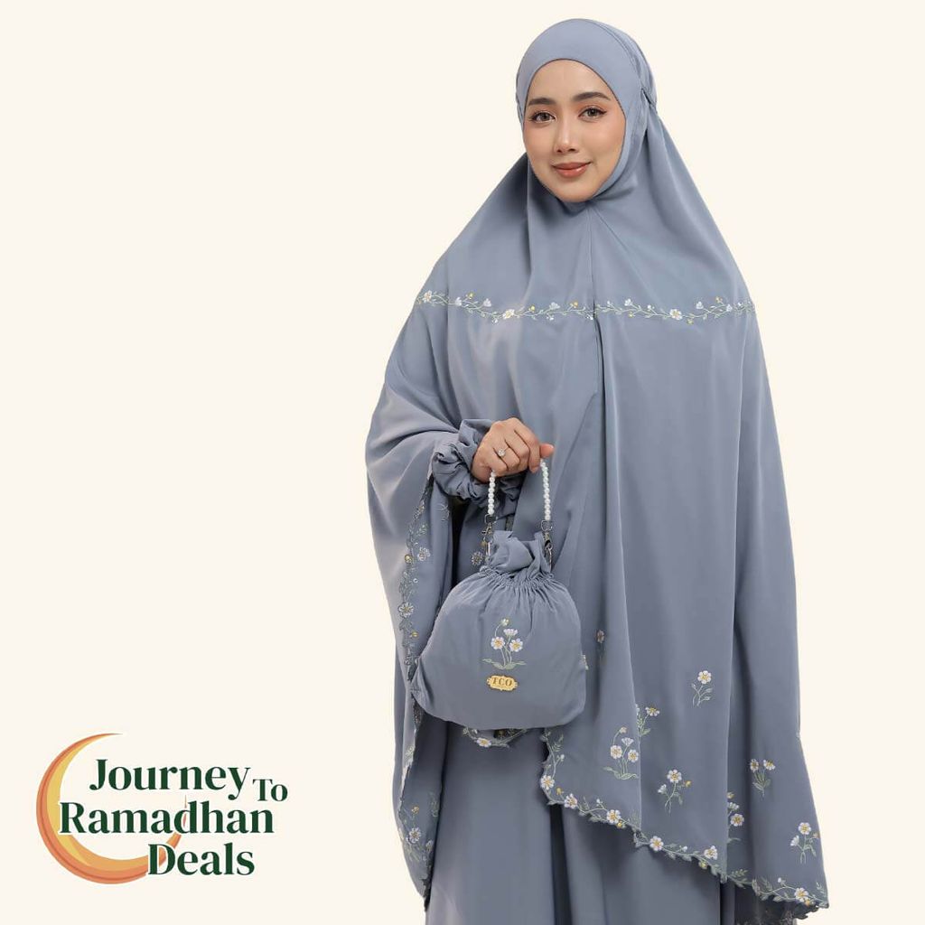 03_Telekung TCO Daisy Luxe Icy Gray