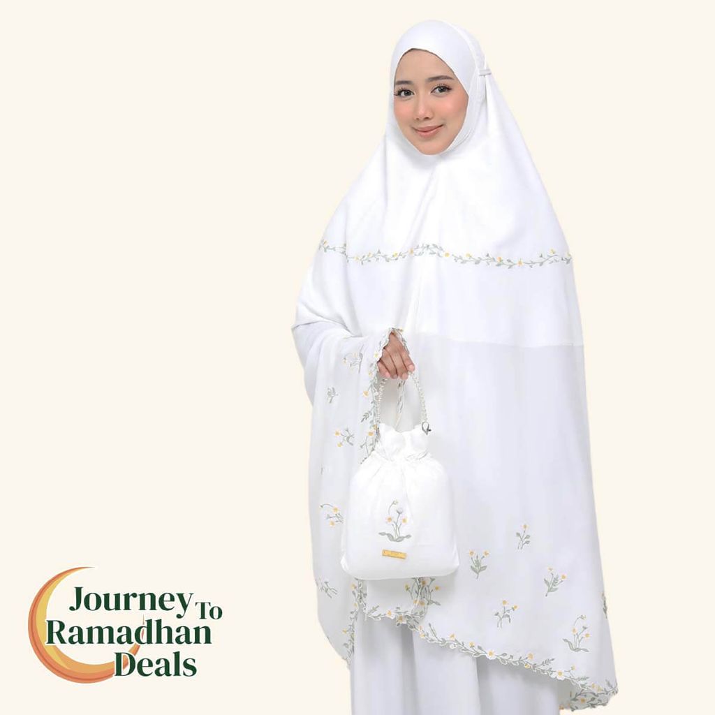 11_Telekung TCO Daisy Luxe Off White