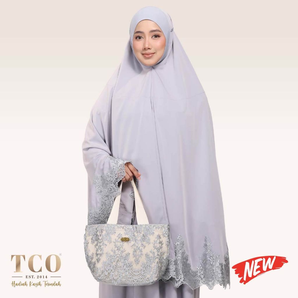 01_Telekung TCO Sera Luxe Gray Lilac New