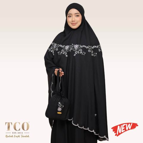 01_Telekung TCO Pearl Ratna Classic Black New