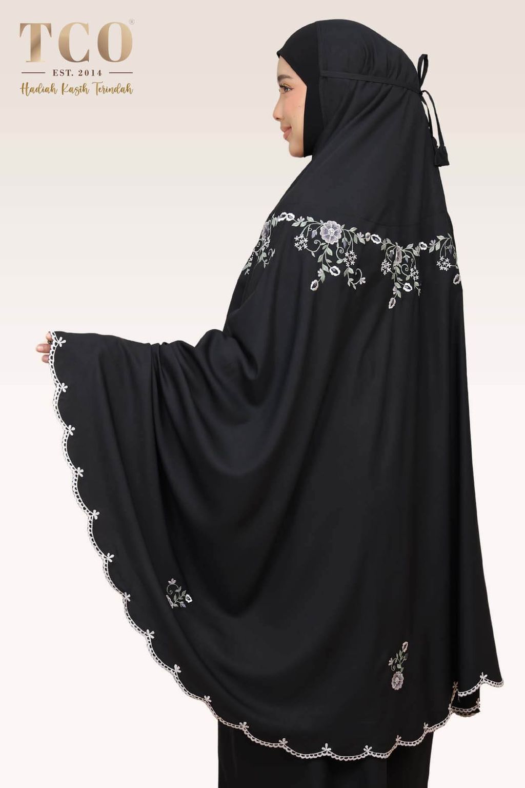 03_Telekung TCO Pearl Ratna Classic Black