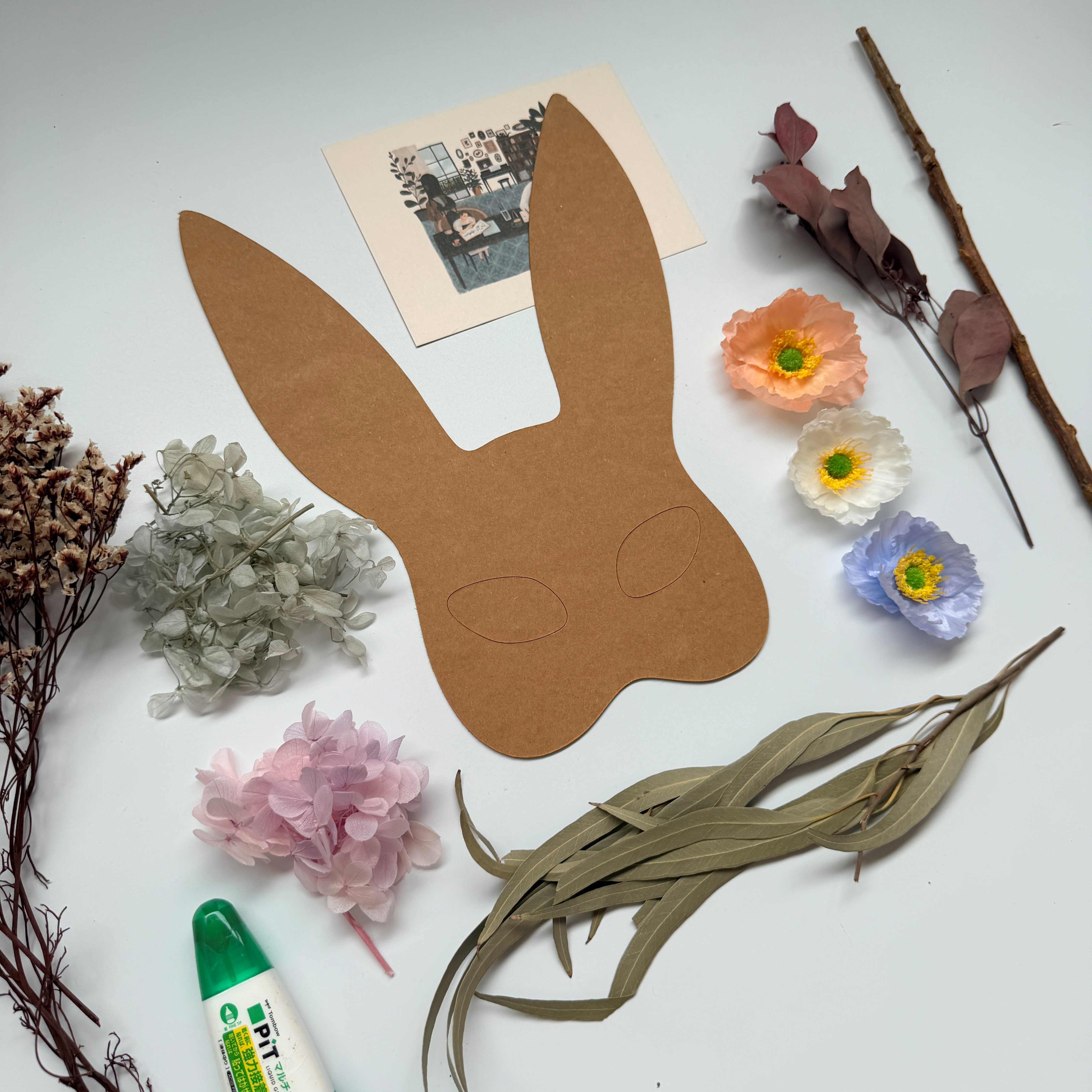 春日花藝小兔子面具 | 藝朵小花 Une Petite Fleur