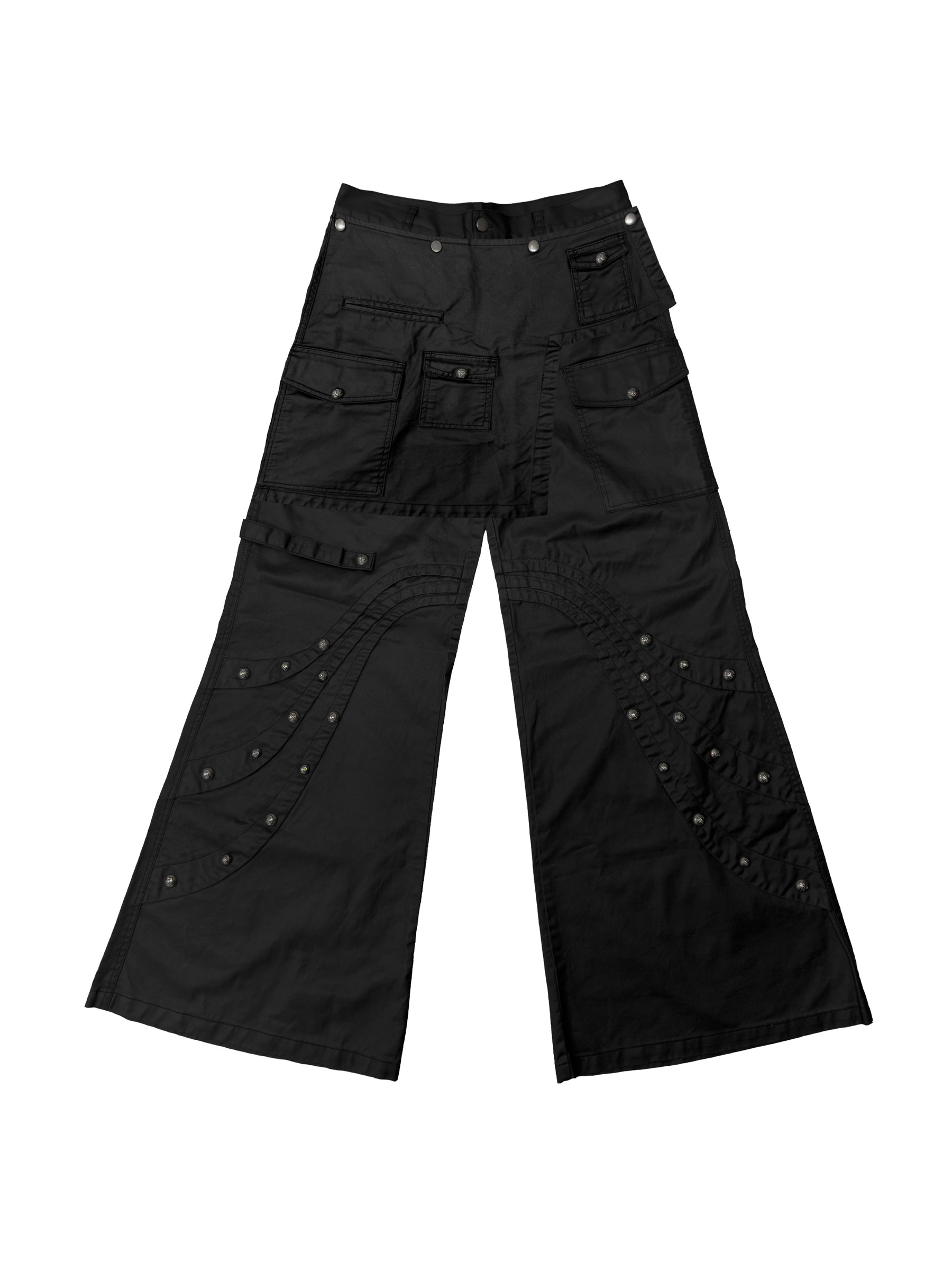 Rosen Kreuz zip wide baggy pants 2