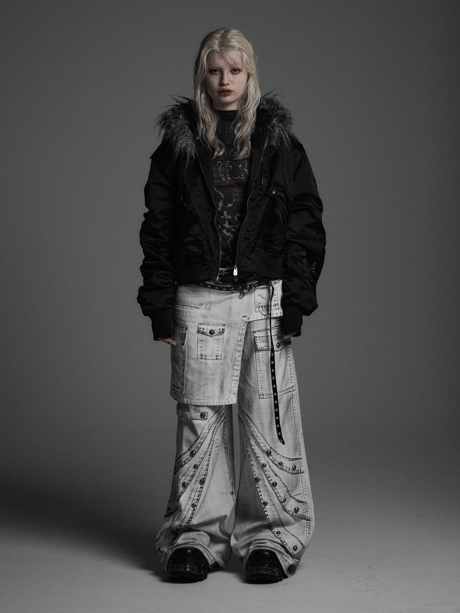 パンツ ROZEN KREUZ DOCING SKIRT FLARE PANT Rosen Kreuz】DOCKING SKIRT FLARE WIDE PANTS | OUR BRAND