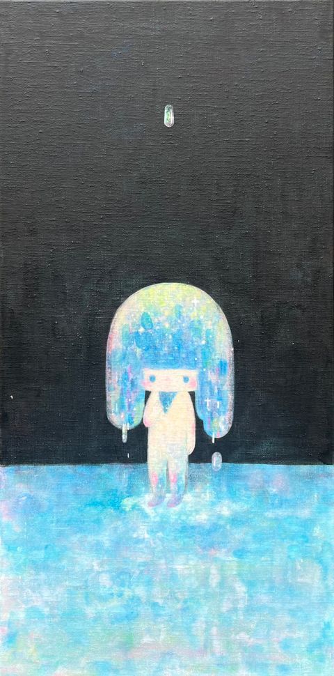 夜的淚光.壓克力.30X60
