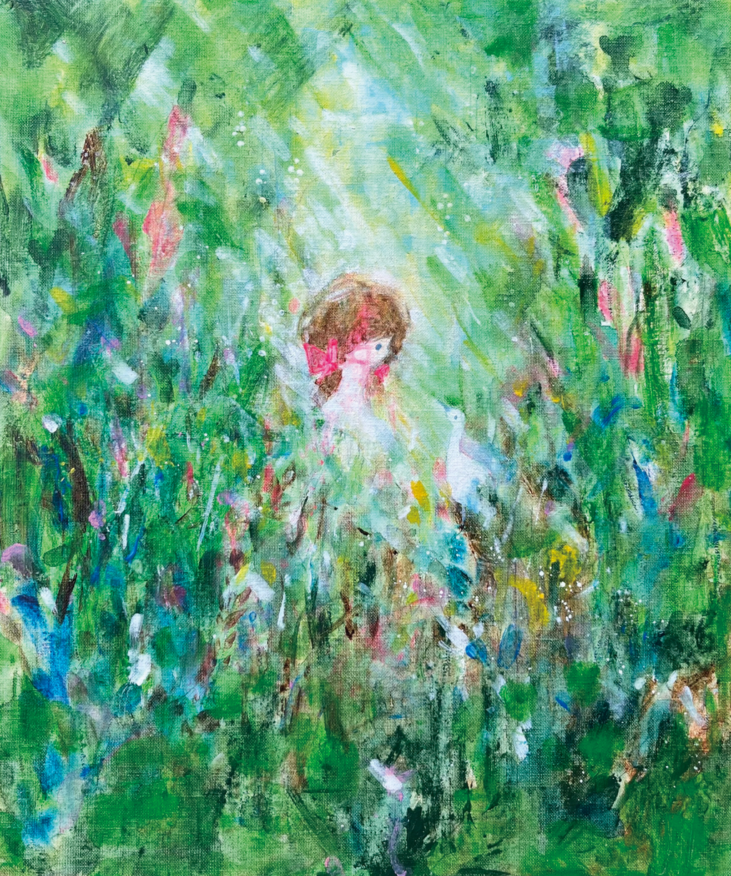 01.小徑的相遇.壓克力.38X45。40,000