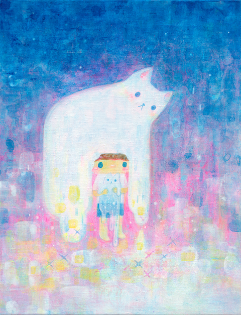 03融化的貓.壓克力.31X41。36,000