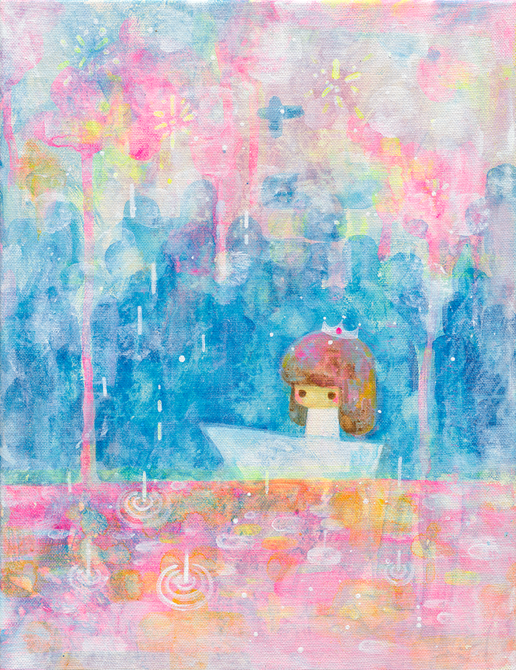 08夢的散落.壓克力.27X35。30,000