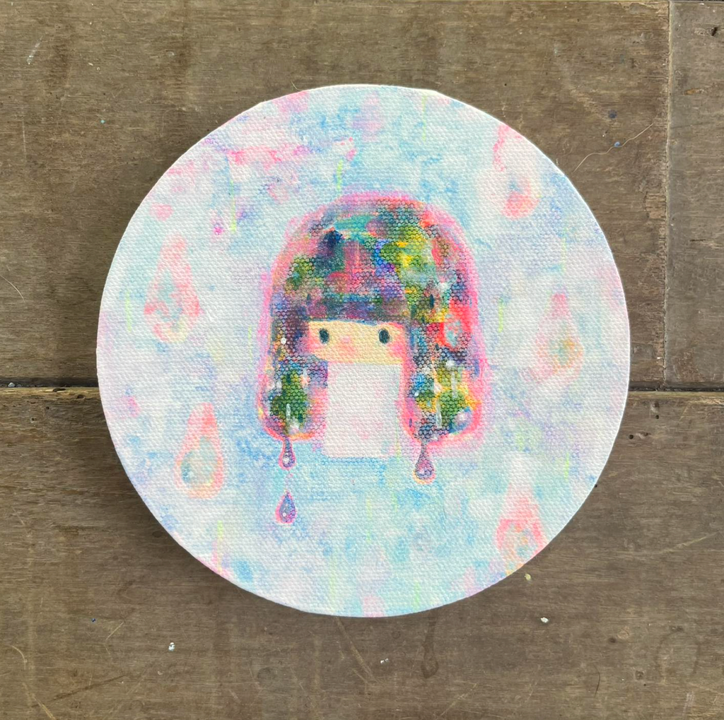 18雨滴女孩.壓克力.15X15。6,600