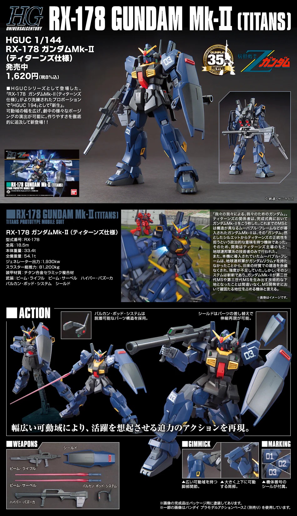 BAS2310610BandaiHGRX-178GundamMK-IITitansModelKit06