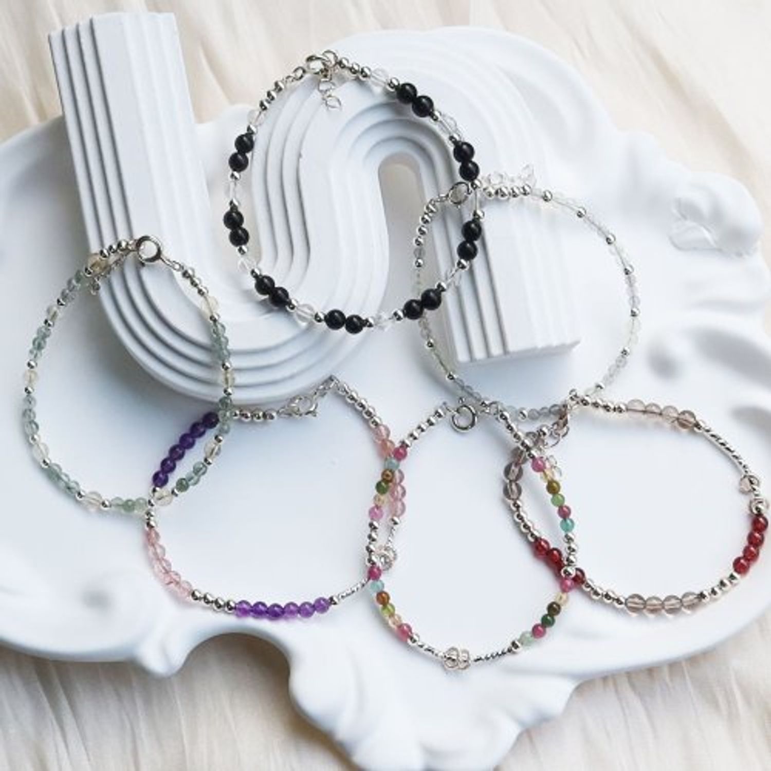 大員囡仔手作坊 - 自己動手做xDIY純銀水晶手鍊材料包