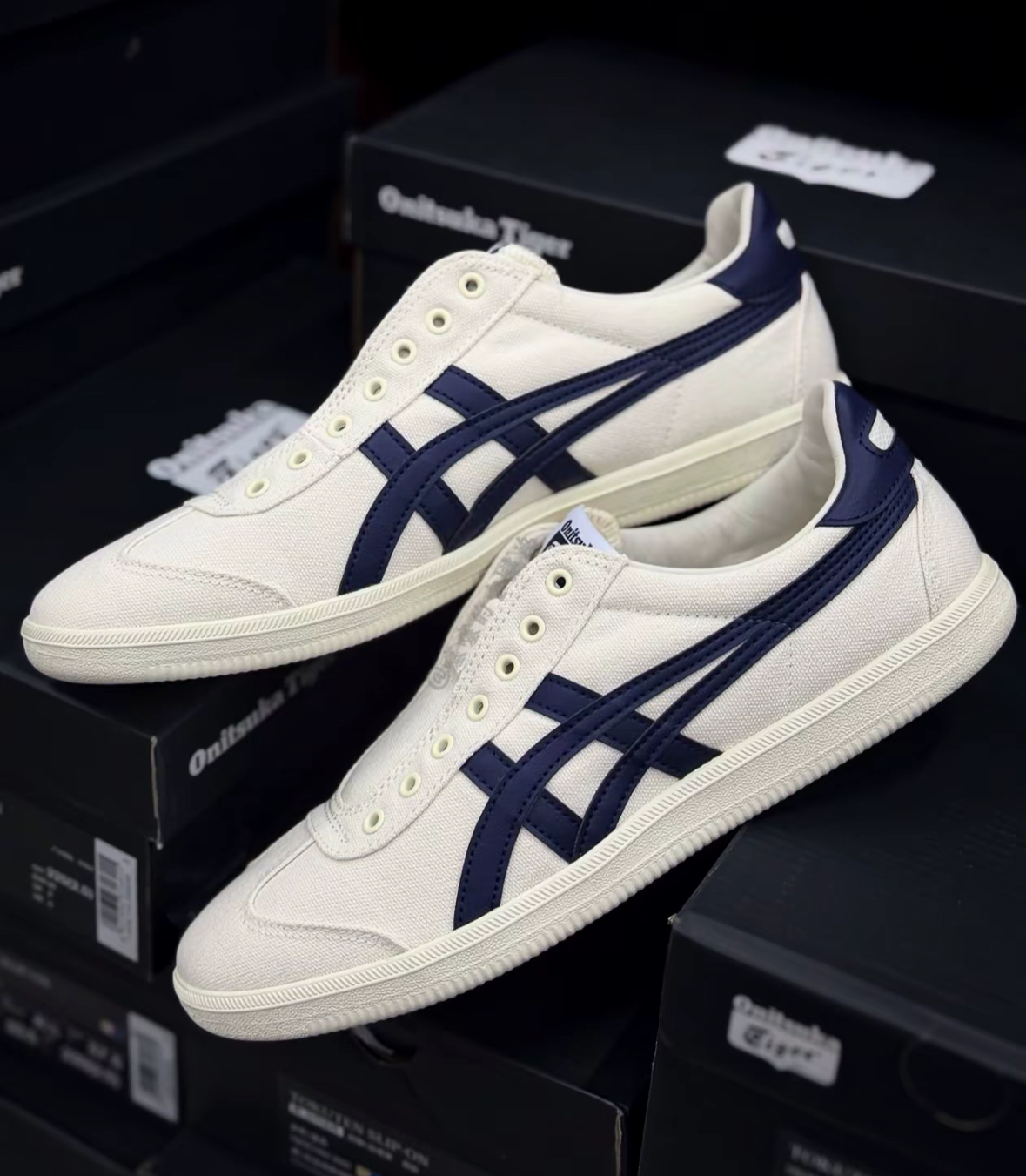 預購】Onitsuka Tiger鬼塚虎Tokuten Slip-On 帆布鞋白藍