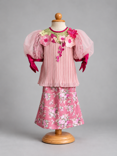 Pink Floral Child’s Mannequin Ensemble