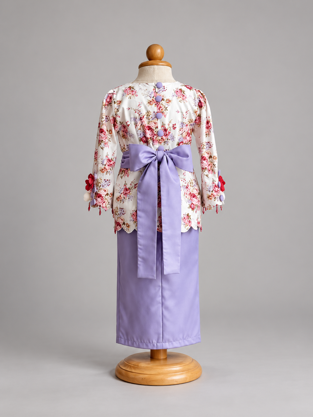 Floral Kebaya on Wooden Mannequin