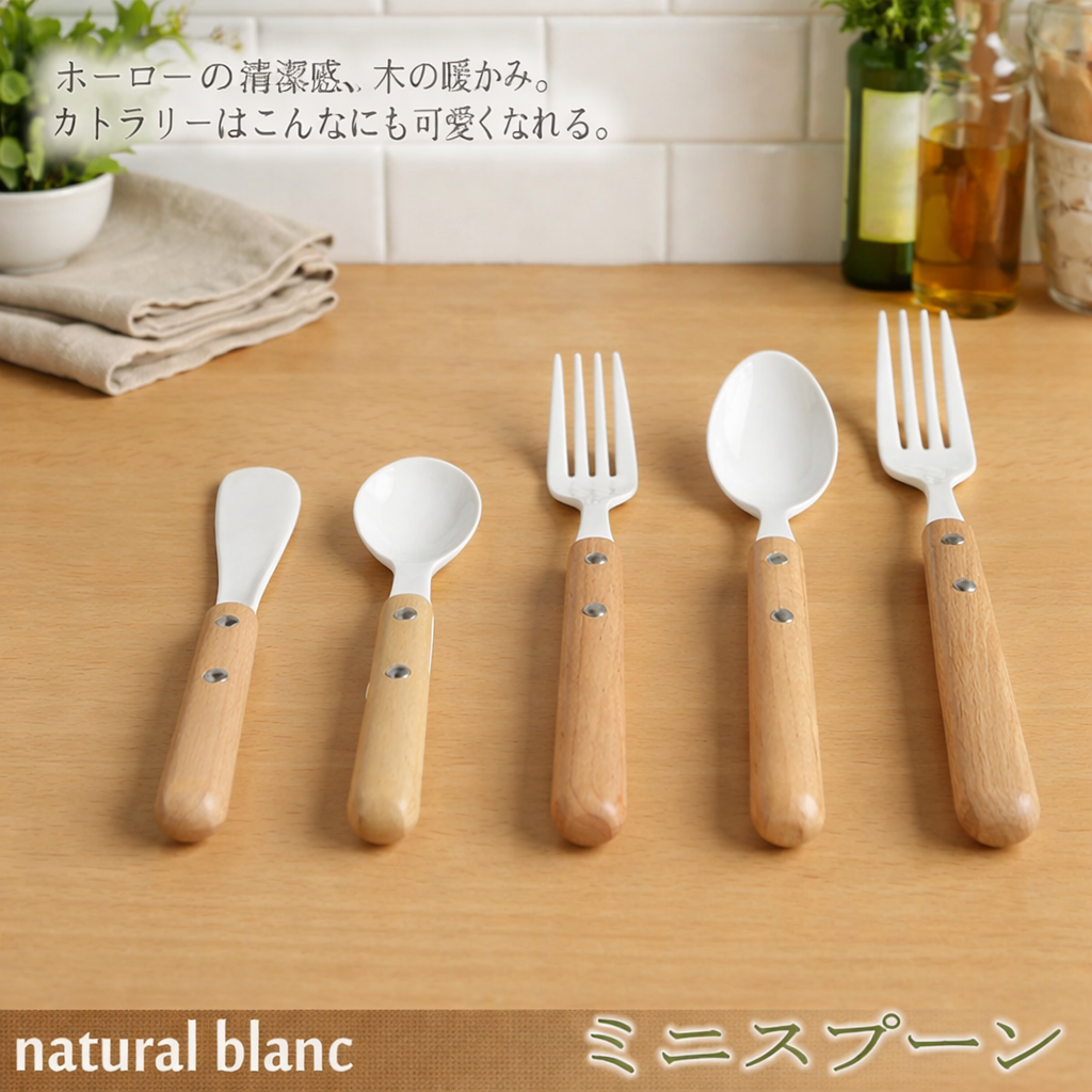 白色餐具與木質材質