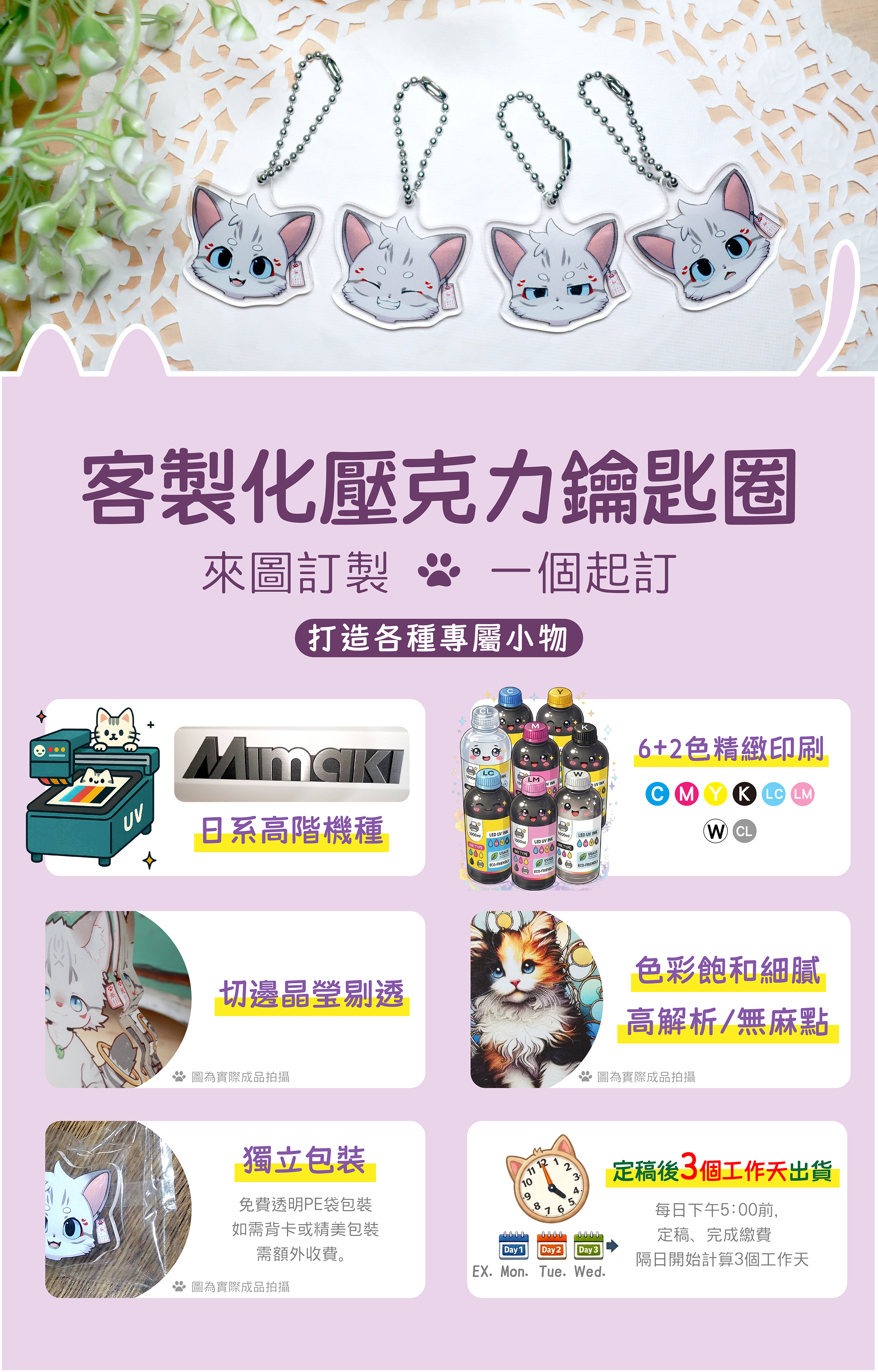 單層壓克力吊飾說明圖1-01