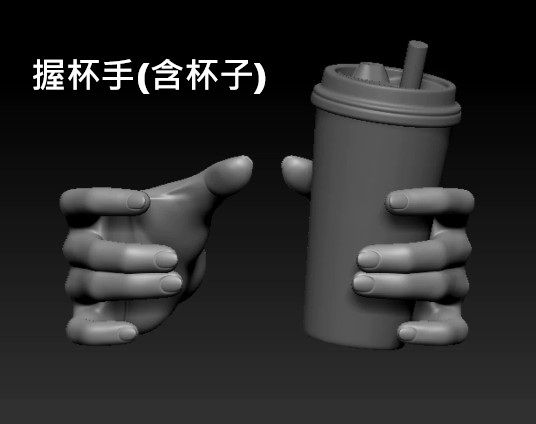 握杯手(含杯子)