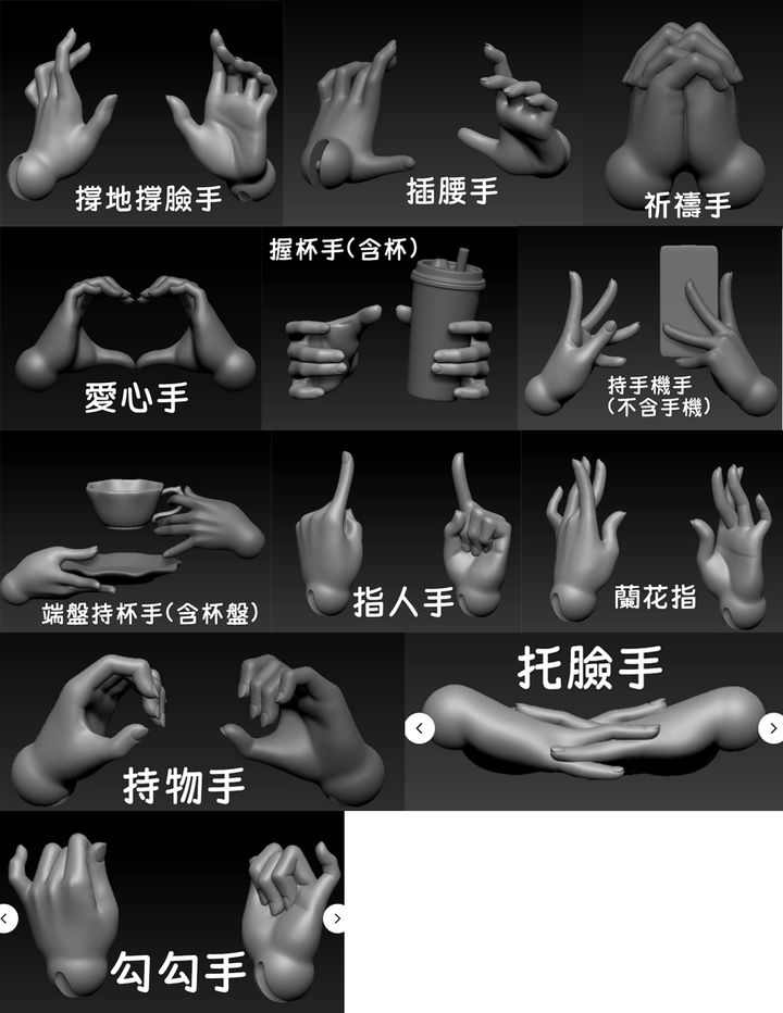 妮蔻體手型