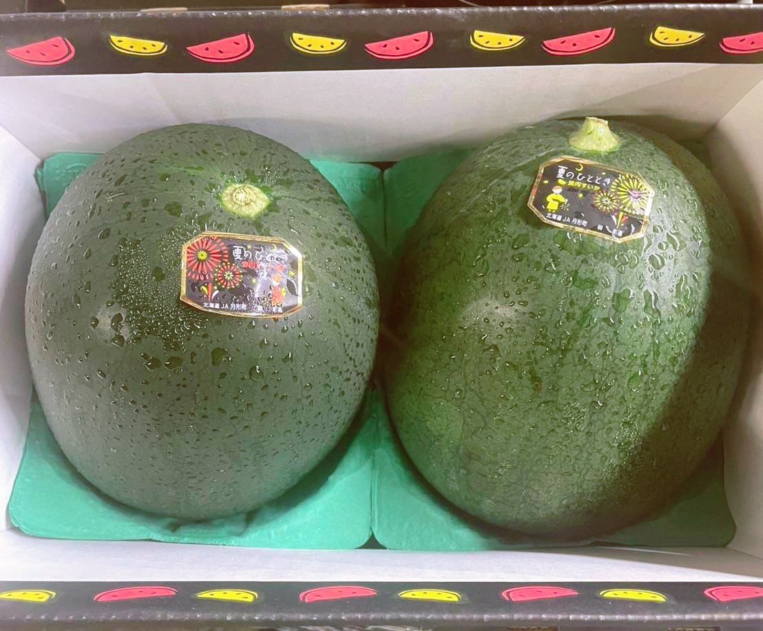 🇯🇵日本 北海道 夏日 黑皮 紅黃肉西瓜組🍉3