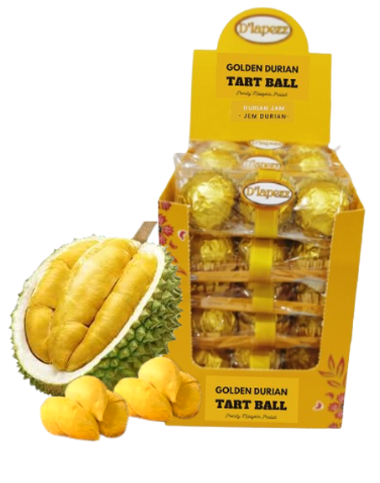 GOLDEN DURIAN TART BALL COOKIES | dlapezzss