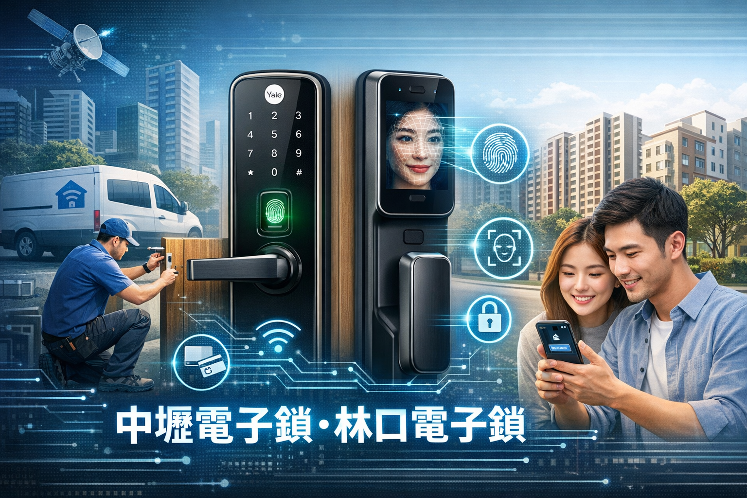 中壢電子鎖／林口電子鎖安裝推薦｜在地到府評估，專業施工更安心