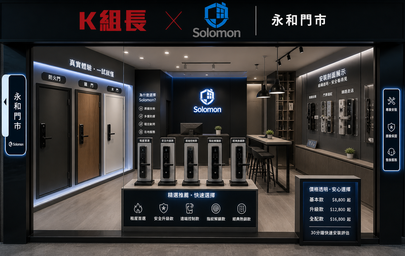 永和電子鎖推薦｜安裝服務・門市體驗｜K組長電子鎖