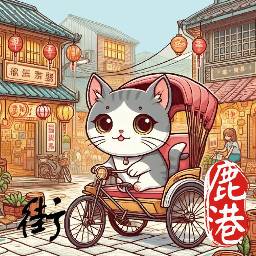 方形皮革鑰匙圈老街-01