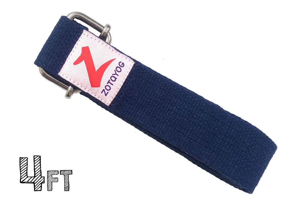 Yoga Belt 4ft Bllue