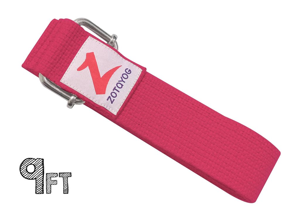 Yoga Belt 9ft  Pink (1)