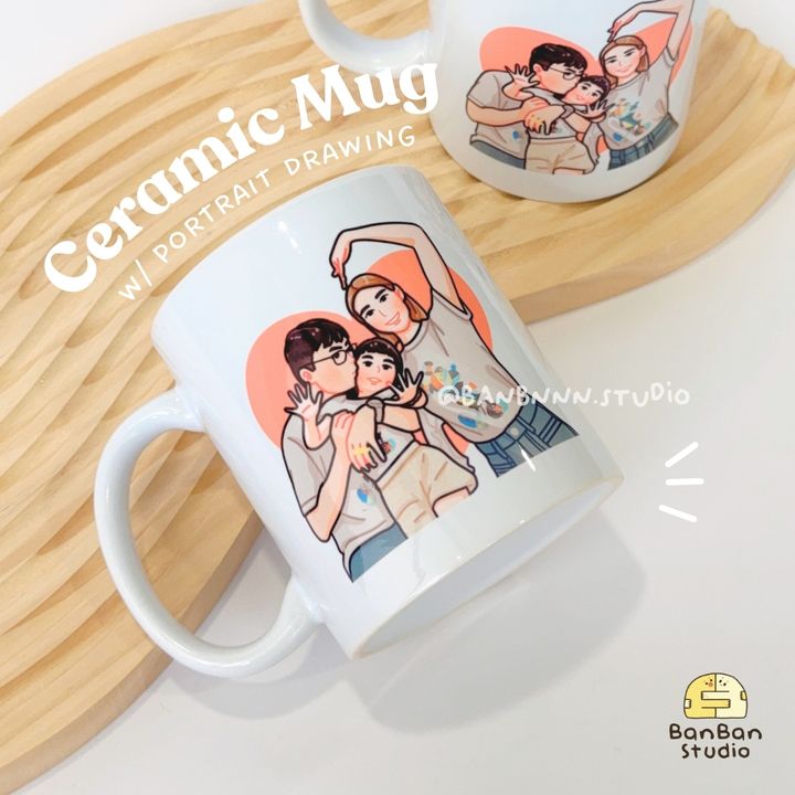 CeramicMug Portrait Drawing