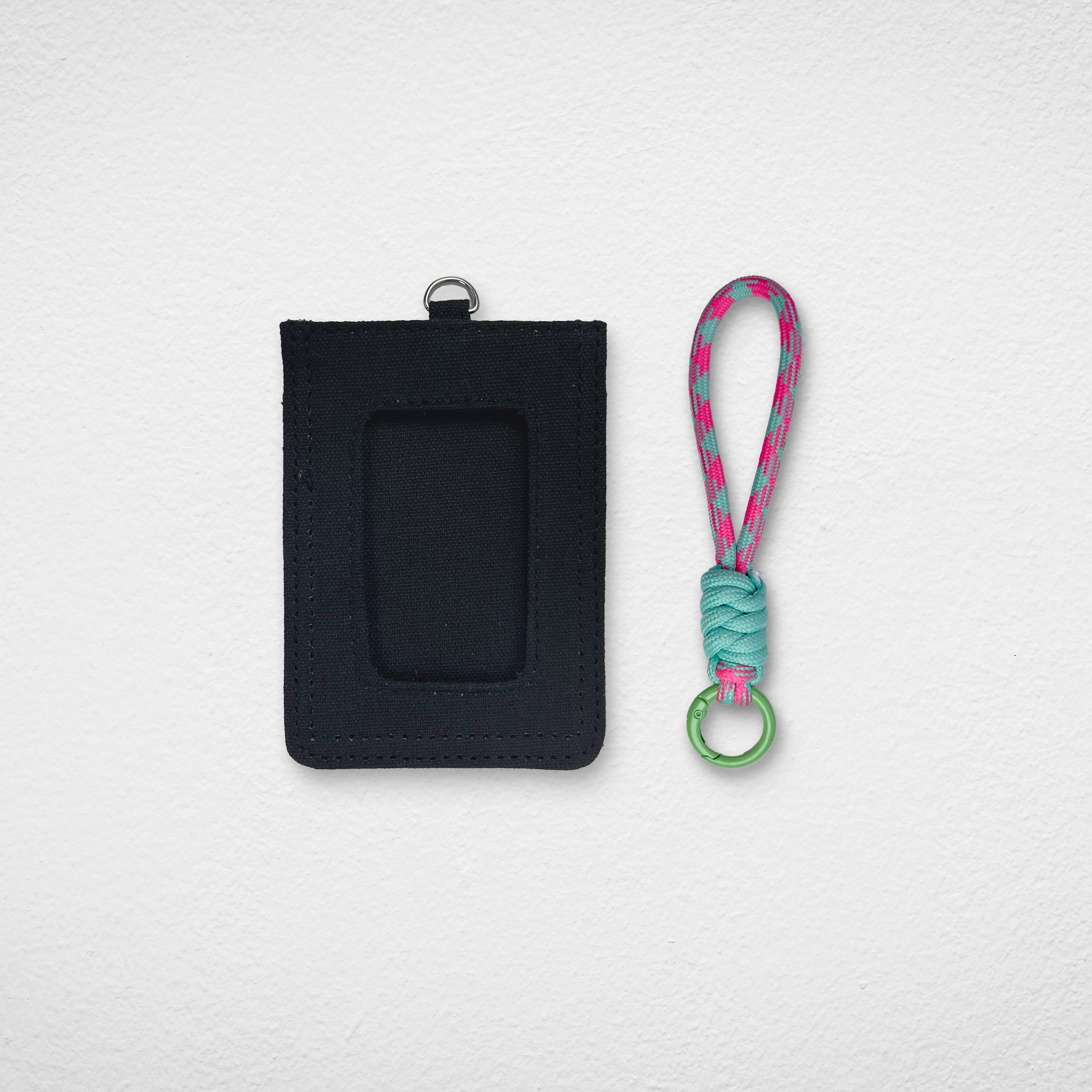Card Holder_Black_Short Pink