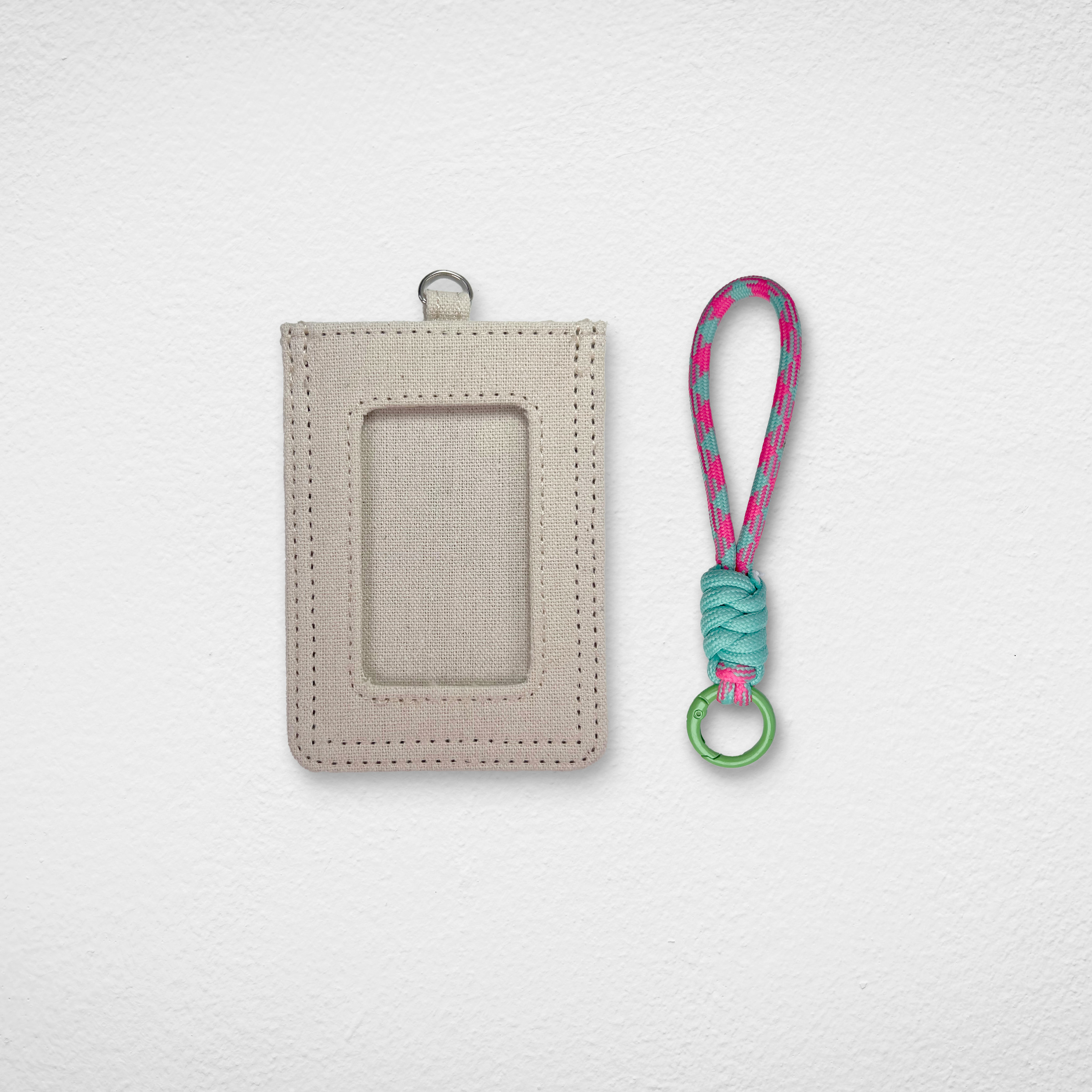 Card Holder_Grey_Short Pink